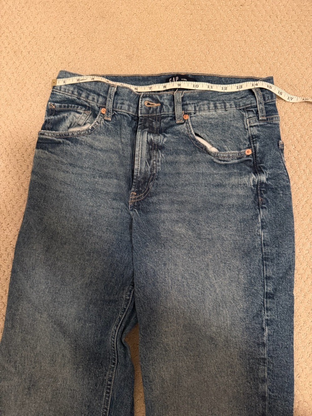 GAP Women's 90s Loose Leg Blue Jeans - Picture 6 of 8
